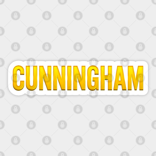 Cunningham Family Name Sticker by xesed